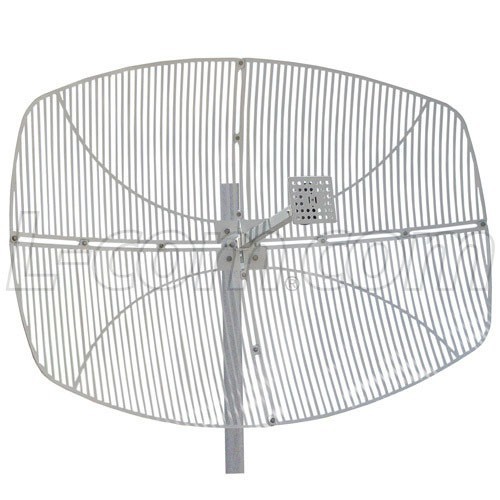 Antena direccional rejilla, Mini reflector 2.4GHz 27dBi, Conector N hembra. Polarización vertical