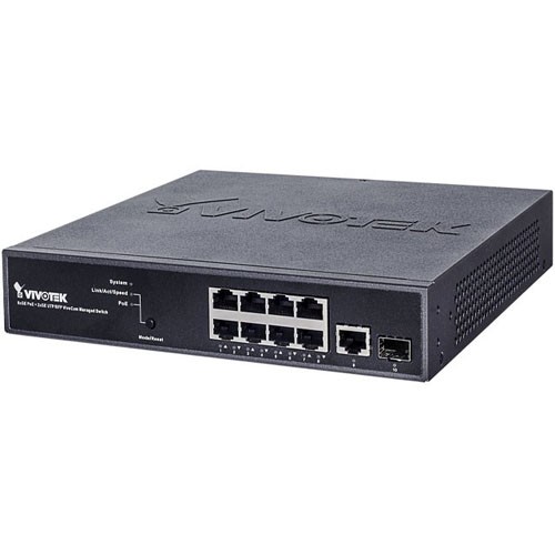 Switch L2 8 puertos Gigabite administrable, 130W, VivoCam +2Puerto UTP/SPF